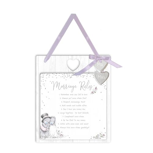 Me to You Tatty Teddy Schild "Marriage Rules", offizielle Hochzeitskollektion