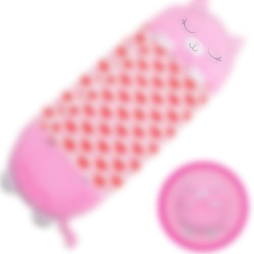 shallyong Schlafsack Kinder, 125 * 46cm Kinderschlafsack, 2 in 1 Schlafsack Für Kinder für Jungen, Mädchen (Pink)