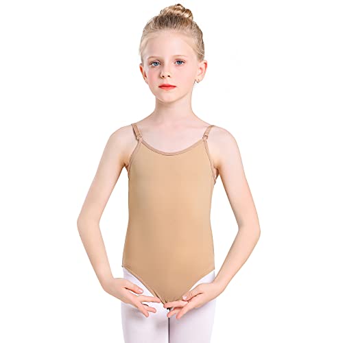 Monbessi Body Ballett Mädchen Turnanzug Nude Nahtlose Ballettanzug Tanzen Unterwäsche für Kinder und Erwachsene (M (Höhe: 140-150cm, 8-14 Jahre))