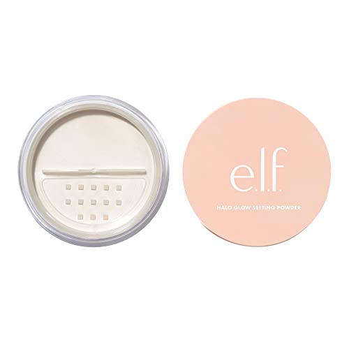 e.l.f. Halo Glow Setting Powder, Seidig, Verwischend, Glättet, Minimiert Poren Und Feine Linien, Erzeugt Einen Weichen Fokus-Effekt, Halbmattes Finish, Vegan & Tierversuchsfrei, Light, 6,8 g