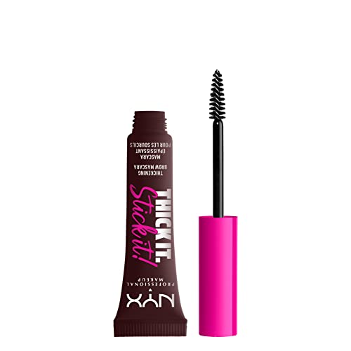 NYX Professional Makeup Augenbrauen-Mascara mit bis zu 16h Halt, Für getönte und vollere Augenbrauen, Thick It. Stick It! Brow Mascara, Espresso (Braun)