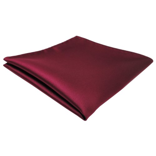 TigerTie Designer Einstecktuch in rot bordeaux einfarbig unicolor gemustert