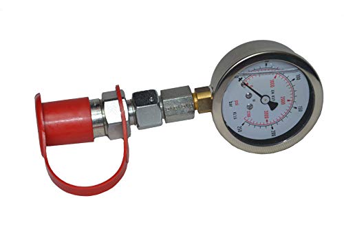 Pro-Parts Hydrauliktester Manometer 250bar Druckprüfer Testgerät Stecker Hydraulikprüfgerät