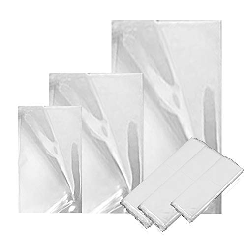 300 Stück Schrumpffolienbeutel Packfolien, CNYMANY 9,9x16 12,7x19 13,2x24 cm 3 Größen Klare Geruchlose Schrumpffolienverpackung für Hausgemachte DIY Verpackung Seife Kerze Glas Bad Bombe Geschenk