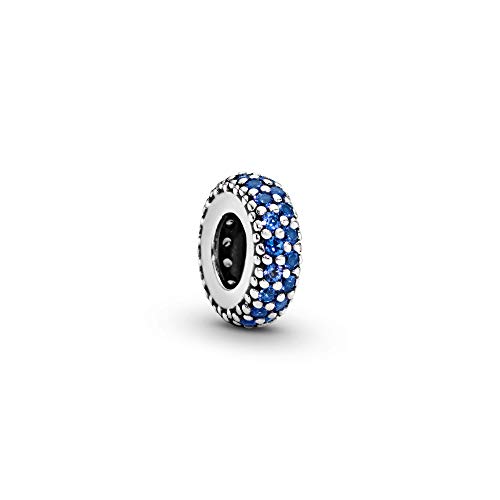 Pandora Moments Blaues Funkelndes Zwischenelement Sterling Silber 791359NCB