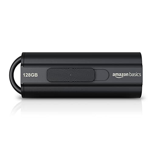 Amazon Basics 128 GB USB 3.1 Flash-Laufwerk, lesegeschwindigkeit von bis zu 130 Mbit/s, Schwarz