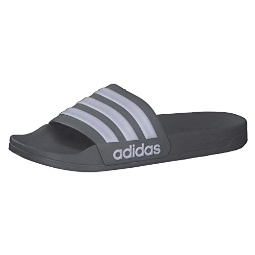 adidas Unisex Adilette Shower Slides, Grey Three / Cloud White / Grey Three,40.5 EU