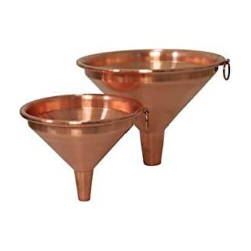 CopperGarden Trichter aus blankem Kupfer I Einfülltrichter 15cm Durchmesser I Kupfertrichter zum Ein- & Umfüllen von Flüssigkeiten I Handgearbeiteter Trichter aus Kupfer I EU Markenqualität