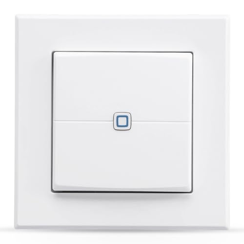 Homematic IP Smart Home Wandtaster – 2-Fach, Wandschalter, zwei Tasten, Zubehör für Ihr Homematic IP Smart Home, universell einsetzbar, schaltet Aktoren und Thermostate, kabellos, 140665A0