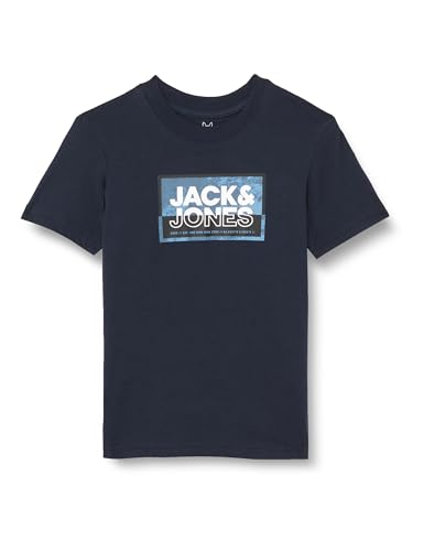 JACK&JONES Jungen JCOLOGAN Tee SS Crew Neck SS24 JNR T-Shirt, Navy Blazer, 176 cm