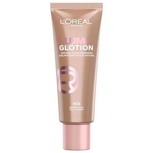 L'Oréal Paris Flüssiger Highlighter für Gesicht und Körper mit Glycerin und Sheabutter, Perfect Match Lumi Glotion, Natural Glow Enhancer, 903 Medium Glow, 40 ml