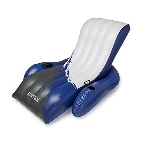 Intex Floating Recliner Lounge - Aufblasbarer Badelounge, mehrfarbig, 180 x 135 cm