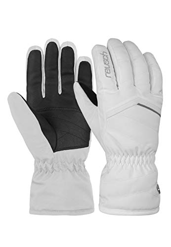 Reusch Damen Fingerhandschuh Marisa mit Langer Stulpe White/Silver, 7.5