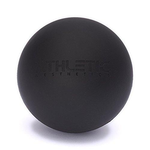 ATHLETIC AESTHETICS Massage-Ball [6cm Durchmesser] - Als Lacrosse-Ball und Faszien-Ball zur Selbstmassage und zur Triggerpunkttherapie (genaue Behandlung von Verspannungen) geeignet (Schwarz)