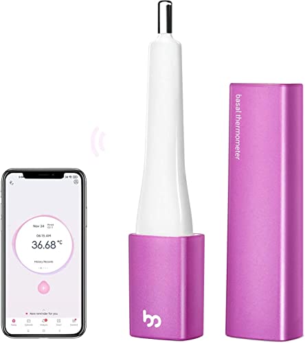 Femometer Vinca I Bluetooth Basalthermometer mit Intelligentes APP (iOS & Android), Digitales Fruchtbarkeitsthermometer NFP Fertilitätsmonitor und Zykluscomputer für Eisprung & Zykluskontrolle, Lila