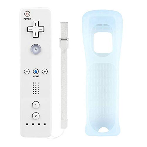 Mribo Wii Controller, Ersatz-Controller, Spiel-Controller mit Silikonhülle und Handgelenkschlaufe, für Nintendo Wii und Wii U