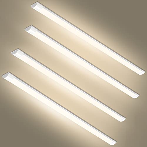 Viugreum 4 Pack 40W LED Deckenleuchte Röhre Licht 120CM, mit 4800LM in Neutralwei 4000K, 130°Abstrahlwinkel für Badzimmer Wohnzimmer Kühe Garage Lager Werkstatt