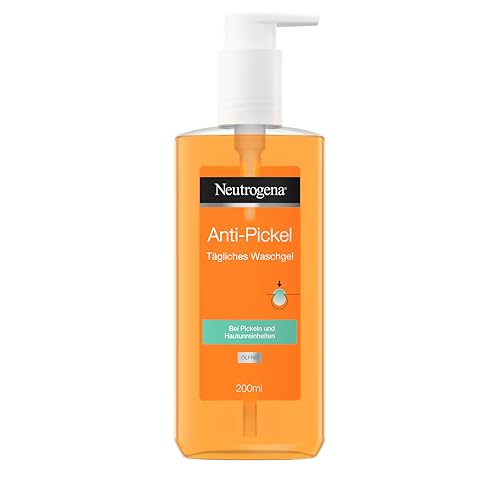 Neutrogena Anti-Pickel Gesichtsreinigung, Tägliches Waschgel mit Salicylsäure für unreine Haut, ölfrei, 200ml