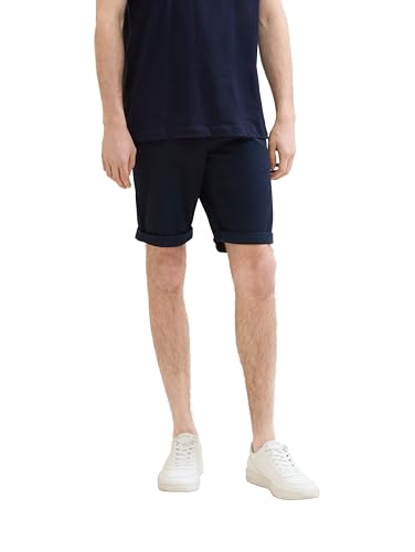 TOM TAILOR Herren Slim Chino Bermuda Shorts mit Stretch, 10668 - Sky Captain Blue, 32