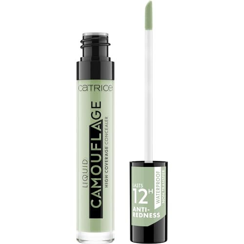 Catrice Liquid Camouflage High Coverage Concealer, Abdeckstift, Nr. 200 Anti-Red, grün, für Mischhaut, für trockene Haut, für unreine Haut, langanhaltend, vegan, ölfrei, wasserfest (5ml)