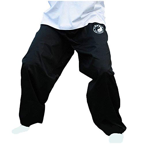 G-LIKE Kampfsport Taiji Training Hose - Chinesische Kampfkunst Chenjiagou Tai Chi Kung Fu Qigong Shaolin Weite Beine Knickerbocker Graziöse Uniform für Damen Herren (XXL)