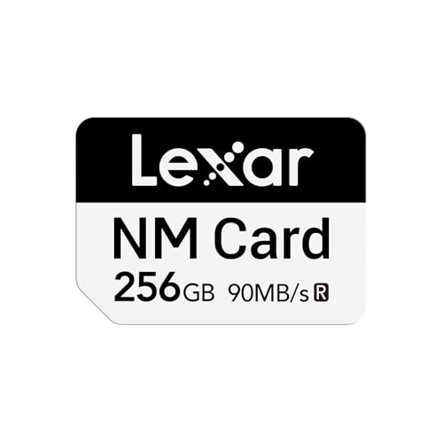 Lexar NM CARD 256GB, Nano Karte, Bis zu 90 MB/s Lesen, Bis zu 85 MB/s Schreiben, NM Karte, Nano Speicherkarte für Smartphone/Handy, Geräte mit Nano Kartensteckplatz (LNMCARD256G-BNNAA)