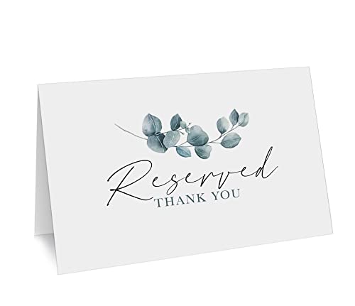 CLEVER SIGNS Reservierte Tischschilder, 25 Stück, Reservierte Schilder für Hochzeiten, Empfänge, Weihnachten, Veranstaltungen, 10.2x15.2 cm Reservierungskarten für Tische, grüne Aquarellschilder