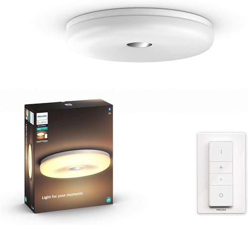 Philips Hue White Ambiance Struana Deckenleuchte, inkl. Dimmschalter, weiß , dimmbar, alle Weißschattierungen, steuerbar via App, kompatibel mit Amazon Alexa (Echo, Echo Dot)