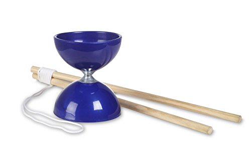 BS Toys Diabolo spiele - Koordination Kompaktes Outdoor Spiel - Draussen spielzeug Kinder - Geeignet ab 6 Jahren - Kindergeburtstag Spiele - Jonglierteller Blau - 43 x 11 x 18 cm