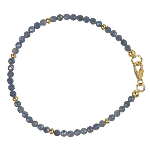 Saphir blau Armband Silber vergoldet