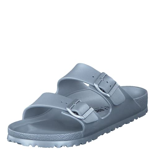 Birkenstock Herren Arizona Pantoletten, Silber (Metallic Silver), 44 EU