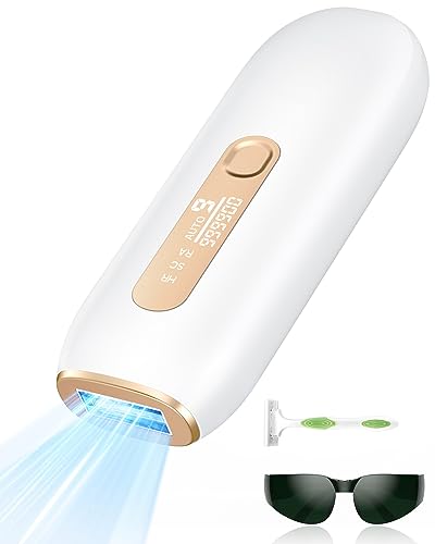 Glattol IPL Geräte Haarentfernung Laser- 3-in-1 & Schmerzfrei & Langanhaltend, Haarentfernungsgerät für Frauen und Männer zu Hause, 9 Energiestufen und 2 Blitzmodi, Weiß