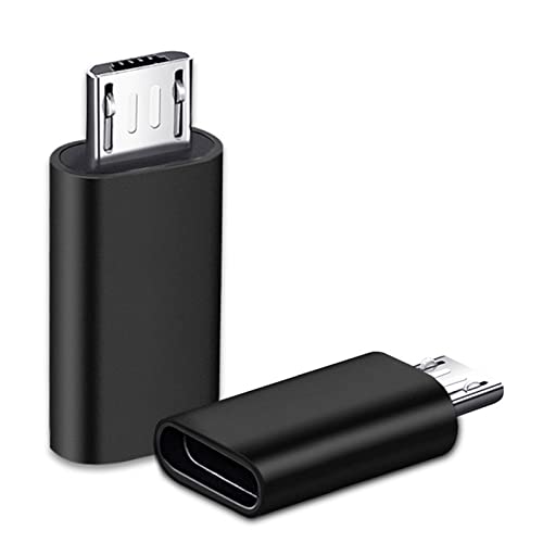 iJiZuo Adapter USB C auf Micro USB 2 Pack, USB Typ C (Female) zu Micro-USB (Male) Adapter, Unterstützt 2,4 A Schnellladung für Samsung, Huawei, Xiaomi, Power Bank