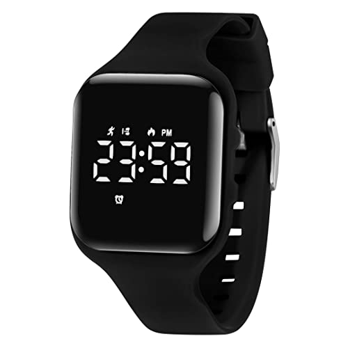 aswan watch Digitaluhr Kinder Mädchen Jungen mit Schrittzähler,Wecker,Stoppuhr, Licht,Datum-Sport Armbanduhr ohne App und Handy mit Silikonarmband