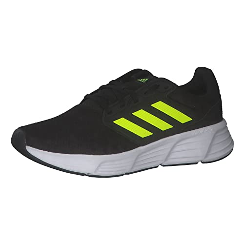 adidas Herren Galaxy 6 Sneakers, Core Black/Solar Yellow/Carbon, 44 2/3 EU