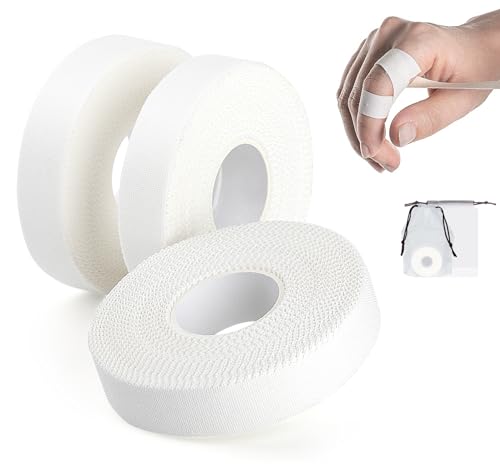 Anstore Klettertape 1,5 cm x 13,7 m Fingertape Weiß Sporttape für Klettern Kraftsport Volleyball Handball Bouldern, 3 Rollen