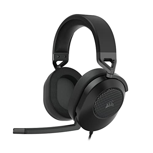 CORSAIR HS65 SURROUND Multiplattform Kabelgebundenes Gaming-Headset - Dolby 7.1 Surround Sound - SonarWorks SoundID - iCUE-Kompatibel - PC, Mac, PS5, PS4, Xbox, Nintendo Switch, Mobile - Carbon