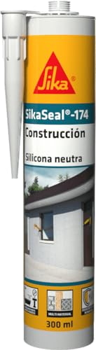 SIKA - Neutrales Silikon - SikaSeal 174 Konstruktion - Transparent - Silikondichtung für Tür- und Fensterrahmen - sehr geruchsarm - 300ml