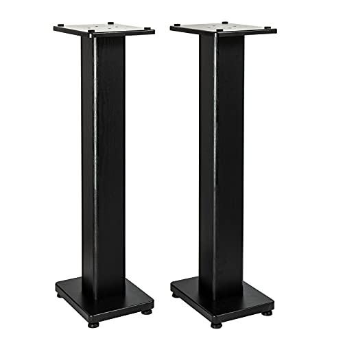 Fame Audio DB 060 Monitorständer, Eleganter Holzständer, Geeignet für 5-8" Lautsprecher, 90cm Höhe, Inklusive 2 Oberplatten, 2 Schraubfüße aus Gummi und Messing