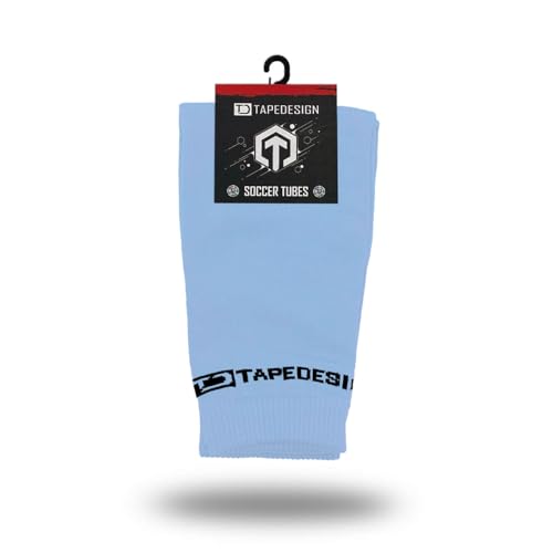 TAPEDESIGN - Tubes 1 Paar Fußball-Ärmel (ohne Socken) Hellgrün für Männer, Frauen & Jugendliche (Größe 38-42) - Fußballschlauch für Schienbeinschoner (kniehoch) - Erwachsene & Kinder Langer