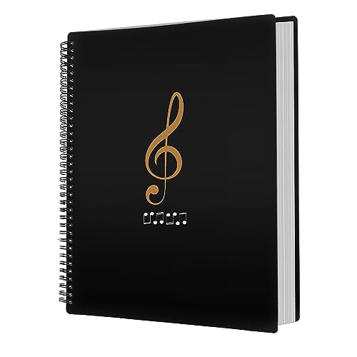 A4 Notenmappe Music Sheet Chormappe 50 Fächer/100 Seiten Chormappe A4 Musik-Ordner Notenblätter Mappe Kunststoff Konzert-Chorfolder Musik Ordnungsmappe für Musiker und Band Music Note