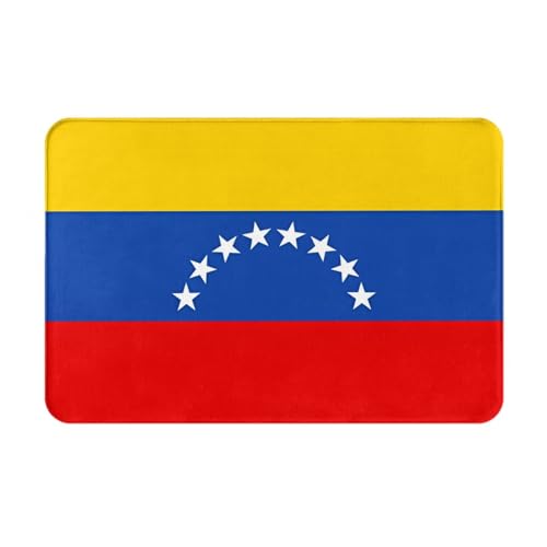 WZYGXMW Fußmatte mit Flagge Venezuelas, 40,6 x 61 cm, Küche, Veranda, Schlammschuhe, für drinnen und draußen, dekorativer Bodenbelag