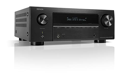 Denon AVC-X3800H 9.4-Kanal AV-Receiver, Verstärker mit Auro-3D, Dolby Atmos, DTS:X, 6 "8K-Eingänge und 3 Ausgängen, Bluetooth, AirPlay 2, HEOS-Multiroom, Alexa kompatibel, schwarz