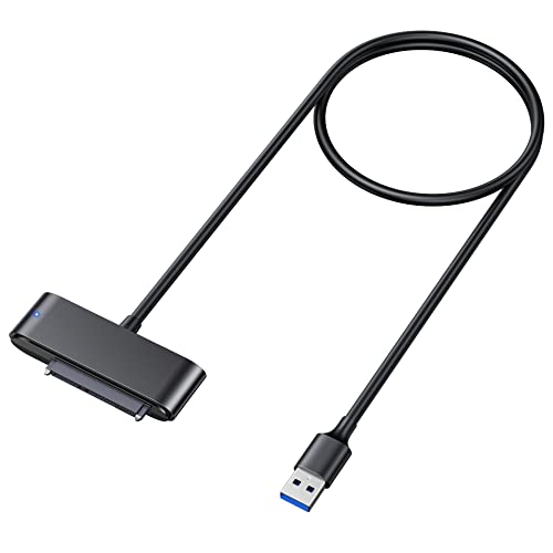 Beikell USB 3.0 auf SATA Adapter, 5Gbps High-Speed 3.0 zu SSD/HDD/2,5 Zoll SATA III Festplatten Adapter Konverter [Unterstützt UASP] mit 50cm Kabel, für Windows, MacOS, ChromeOS, Linux usw.