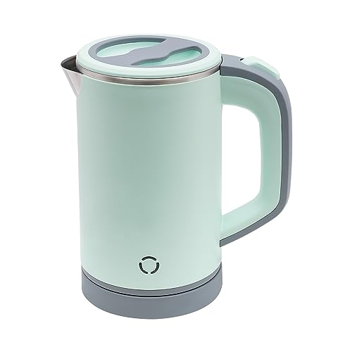 600W Kleiner Wasserkocher 800ml Reisewasserkocher Klein 5 Minuten schnelles Erhitzen Mini Wasserkocher Geeignet für Geschäftsreisen Camping Reisen Studentenwohnheime usw (grün)