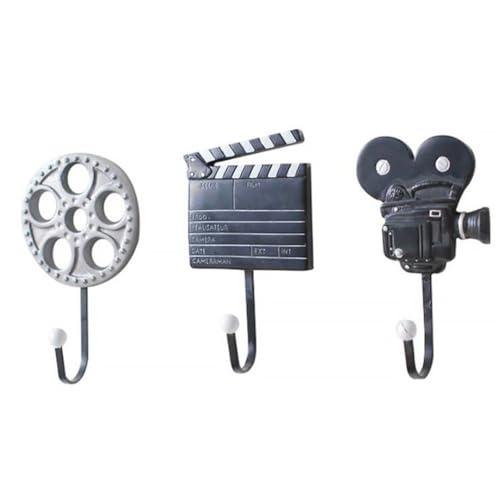 XUEYEGONGJI Hook Decor Creative Retro Movie Equipment Hakendekoration 1 Set (enthält 3 PCs)