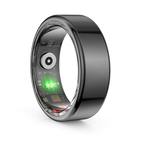 Qxiao Fitness Smart Ring - Bluetooth 5.0, Blutsauerstoffüberwachung, Gesundheitstracker für Herzfrequenzmesser, Schlaf, Schrittzähler, Körpertemperatur, IP68