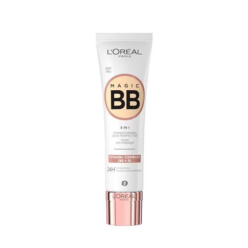 L'Oréal Paris Getönte Tagescreme, Für 24h Feuchtigkeit und einen ebenmäßigen Teint, Magic BB Teint Optimierer, Nr. 02 Light (Hell), 1 x 30 ml