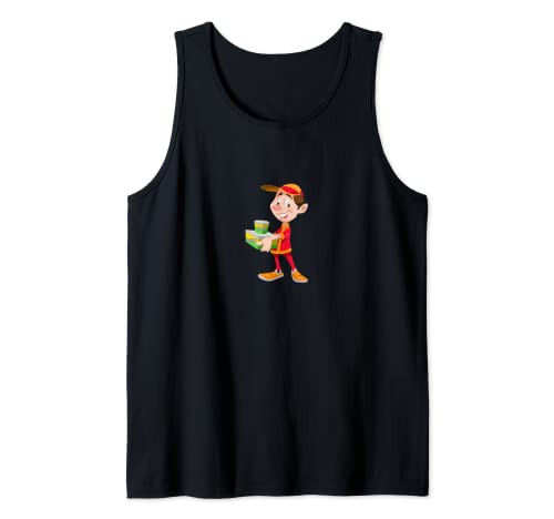 Mann für den Lebensmittellieferanten Tank Top