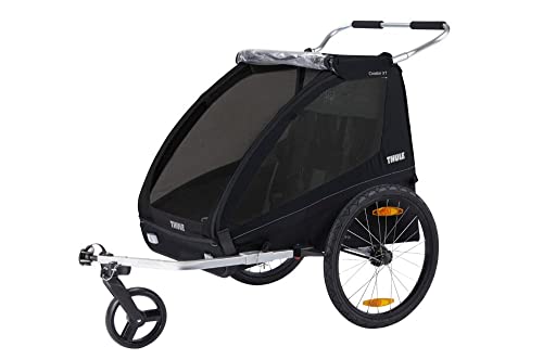 Thule Coaster XT Fahrradanhänger, Fahrradanhänger für 2 Kinder Black One-Size